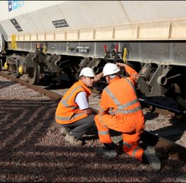 Inspecting Goods Rail Trucks: Click Here To View Larger Image